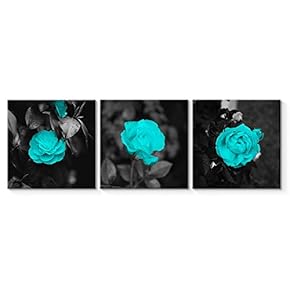 for Living Room Bedroom Home Artwork Flowers Paintings x3 Panels