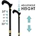 Bago Walking Cane for Men & Women - Folding Stick with Ergonomic Handle and Pivot Tripod Tips - Travel with These Adjustable Canes and Walking Sticks - Pack Small, Lightweight Collapsible - Holiday Tr