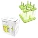 Ice Pop Mold - 6 pack Ice Pop Maker Reusable BPA-Free Plastic Freeze Pop Molds for Homemade Iced Snacks, Green