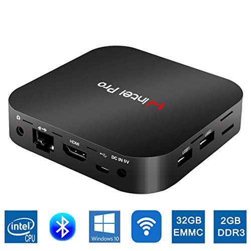Mini PC,Intel x5-Z8350 CPU Pre-Installed Windows 10 64-bit Quad-Core 2M Cache,2GB DDR3 32G eMMC Mini Computer with 2.4G/5G WiFi and Bluetooth 4.2 (2GB+32GB/Intel Atom Z8350/Windows 10