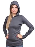YogaColors Women's Baby Rib Emoticon Long Sleeve Hoodie T-shirt 4398
