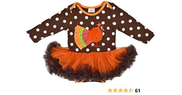Amazon Com Unique Baby Girls Fall Colors Thanksgiving Turkey Romper For Newborn Infant Toddler Clothing