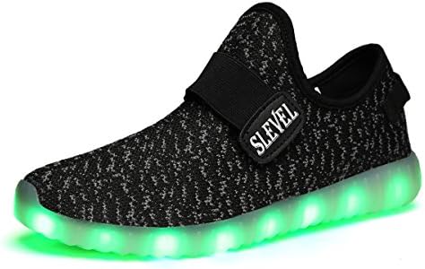 SLEVEL Breathable LED Light up Shoes Flashing Sneakers for Kids Boys Girls