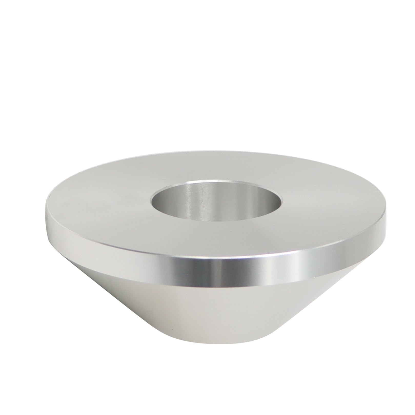 Photo 1 of Jecoupoon Manual Tire Changer Centering Cone, Billet Aluminum Upgrade Large Wheel Hold Down Compatible with 1.67" Diameter Center Post Car Truck, Fit Up to 2.9" Hub Opening (Silver)