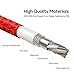 Micro USB Cable,TOPK 3.3 ft Light Up Nylon Braided Magnetic High Speed Charging USB Cable for Android Devices,Samsung,Nexus,LG,Sony,HTC,Huawei,Motorola and More(Red)