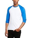 Fruit Of The Loom Mens Long Sleeve Baseball T-Shirt (L) (White/Royal Blue)