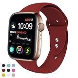 VATI Sport Band Compatible with Apple Watch Band 40mm 44mm 42mm 38mm, Soft Silicone Sport Strap Replacement Bands Compatible with iWatch Apple Watch Series 4, Series 3/2/1 S/M M/L