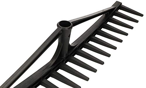 KOTARBAU® Robuster Rechen 610 mm Laubbesen Laubharke Fächerbesen Laubfeger Laubfächer Laubrechen aus Kunststoff Schwarz… – Bild 6
