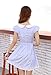 TULIPTREND Women's Fresh Doll Collar Short Sleeve Dress Light US X-Large/Asian XX-Large