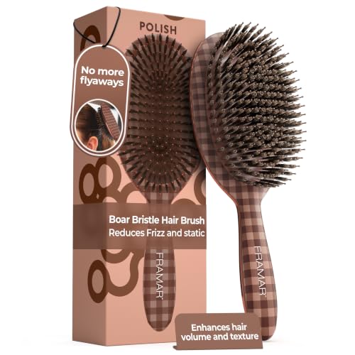 FRAMAR Soft Boar Bristle Hair Brush