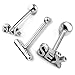 JOVIVI 3pcs 14G Stainless Steel Bullet/F Word/Sex Barbell Tongue Ring Stud Body Piercing 5/8