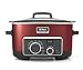 Ninja Multi-Cooker with 4-in-1 Stove Top, Oven, Steam and Slow Cooker Options, 6-Quart Nonstick Pot, and Steaming/Roasting Rack (MC950ZCN), Red