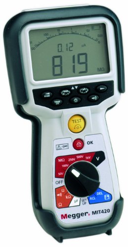Megger MIT430-EN Insulation Tester, 200 Gigaohms Resistance, 50V, 100V, 250V, 500V, 1000V Test Voltage
