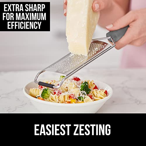 Gorilla Grip Sharp Stainless Steel Zester, Citrus Lemon, Ginger and