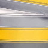 Fusion White Yellow Wide Stripe Duvet Cover Super King 260x220cm view 3