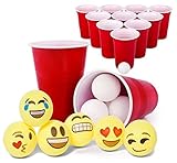Totem World Beer Pong Game Set - 12 Red Cups + 24