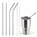 Accmor 18/8 Stainless Steel Straws, Reusable Metal Drinking Straws for 30 20 Oz Yeti Tumbler Rambler Cups(4, FBA)