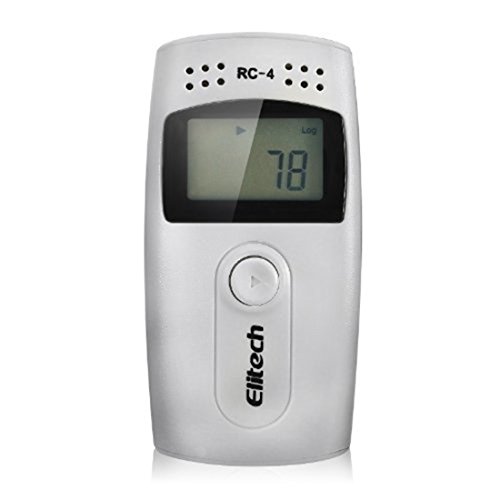 Elitech RC-4 Temperature Data Logger 16000 data recording capacity LCD display USB w/ External Sensor