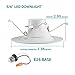 Otronics 5/6 inch Dimmable LED Recessed Lighting Fixture,15W(100w Replacement) 1100 Lumens(CRI90) Daylight White 5000K,LED Downlight Retrofit Kit