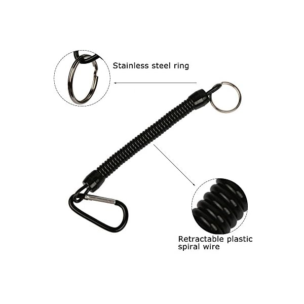 YOGAYET-Fishing-Lanyards-Safety-Rope-Wire-Coiled-Tether-for-Pliers-Grippers-Fish-Tackle-Tools-Pack-of-8