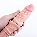 UEE Realistic Cock Sleeve Extender Extension Penis Sheath Cage Ball Stretcher