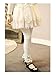 ZHUANNIAN Little Girls Bowknot Lace Leggings (3-4T, Beige 1154)