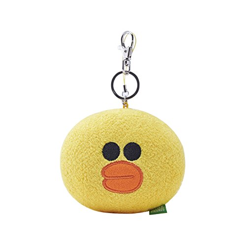 LINE FRIENDS Sally Face Keyring Chain With Plush Doll One Size Yellow