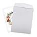 The Best Card Company 1 Jumbo Size Thank You Card with Envelope for Men and Women - Pretty Flowers Wreath Stationery, Floral J6653AXTB