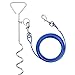 BINGPET Dog Tie Out Cable and Stake,25FT Long Dog Leads&Chain for Yard,Camping and Outdoors Heavy Duty,16