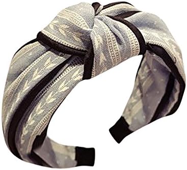 Womens Yoga Elastic Hairband, Vintage Modern Style Turban Twisted Cute Hair Band Accessories