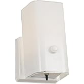 Design House 501130 Traditional 1-Light Indoor Dimmable Wall Sconce with Frosted Glass for Bathroom Bedroom Hallway, White