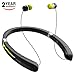 Bluetooth Headphone Wireless Neckband Headset - Lightweight Sweatproof Sport Earphones w/Mic Call Vibrate Alert, Retractable Earbuds for Android Cellphone Tablets TV More