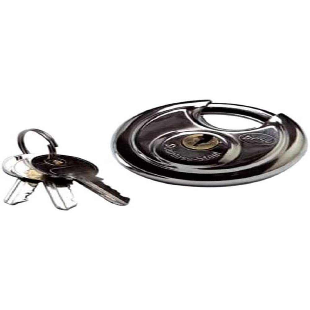 Merriway BH00500 Padlock Discus S/Steel 70mm-1 Pcs