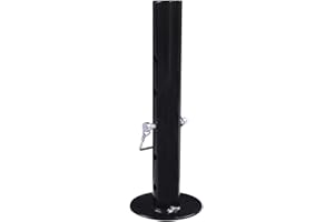 TOWKING Trailer Jack Drop Leg, Adjustable Jack Foot, Trailer Jack Extension for 2" ID Jack Tube, 2,000 lbs, Black