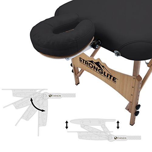 STRONGLITE Portable Massage Table Olympia - Double Knobs, Package w/ Adjustable Face Cradle, Face Pillow, Half Round Bolster, Microfiber Sheet Set & Carry Case (28x73") - Thumbnail 3