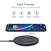 Wireless Charger QI-Certified Fast Wireless Charging Pad 7.5W for iPhone Xs Max/Xs/XR/X/8/8 Plus, 10W for Galaxy Note 9/S9/S9 Plus/Note 8/S8 & Qi-Enabled Phones (NO Adapter)-Black