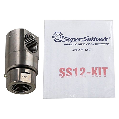 Super Swivel Heavy-Duty Hose Reel Swivel 3/4" NPT with Repair Kit (Bundle, 2 Items)