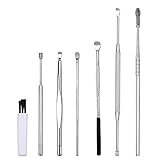 7 pcs Ear Picks Earwax Removal Care Kit, Ear Hygiene Care Sets Stainless Steel Ear Cleaning Tool Included a Small Cleaning Brush, Box Package from Ruizsh (7)