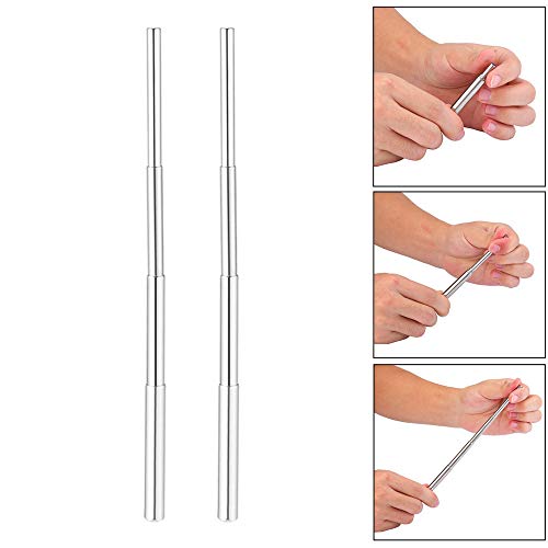 Yliquor Portable Stainless Steel Telescopic Drinking Straw Travel Straw Reusable Straw Stylish Simplicity (2 Pcs)