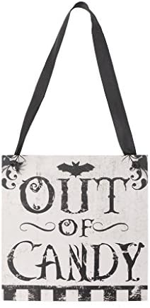 Best-topshop Halloween Hanging Sign Board, Wooden Decoration Party Favor Decor Ornament for Home Room Wall Door Window (4-out of candy)