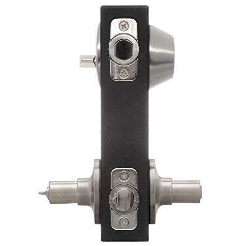 【3 Pack】Front Door Entry Lever Lock Set and Single Cylinder Deadbolt Combination Set, Satin Nickel