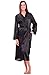 Alexander Del Rossa Women's Lightweight Satin Robe, Long, Medium Black (A0755BLKMD)