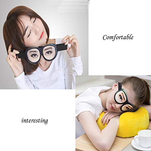 YouU 2 Pack 3D Cute Frog Sleep Eye Mask Green Cartoon Sad Frog Eye Mask Cover Sleeping Rest Travel Anime Funny Gift (Women's Style)