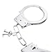 meekoo 6 Pieces Stainless Steel Metal Handcuffs Toy Handcuff Cosplay Prop with Keys for Cosplay Police, Fancy Dress Ball, Halloween Party Prop