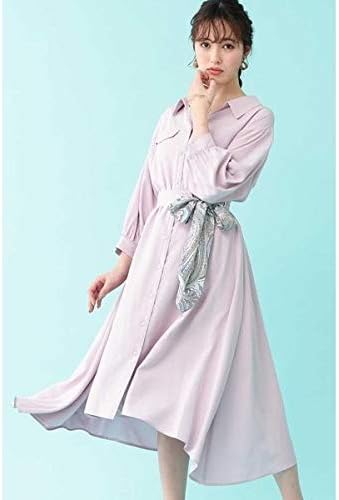 Amazon ジルバイジルスチュアート Jill By Jillstuart Cancam 5月号掲載 スカーフベルト付シャツワンピース ラベンダー Fr ワンピース チュニック 通販
