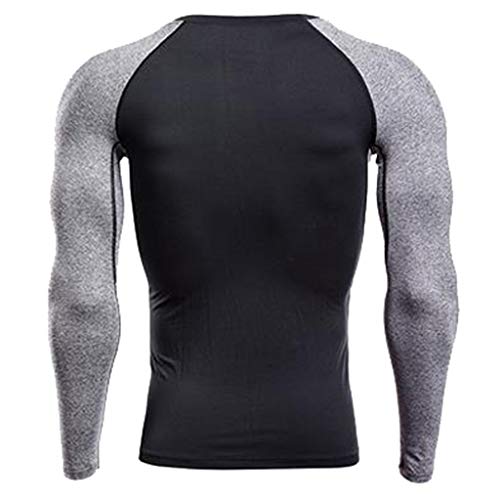 IEason Men Top Mens Fitness Long Sleeves Rashguard T-Shirt Bodybuilding Skin Tight-Drying Tops