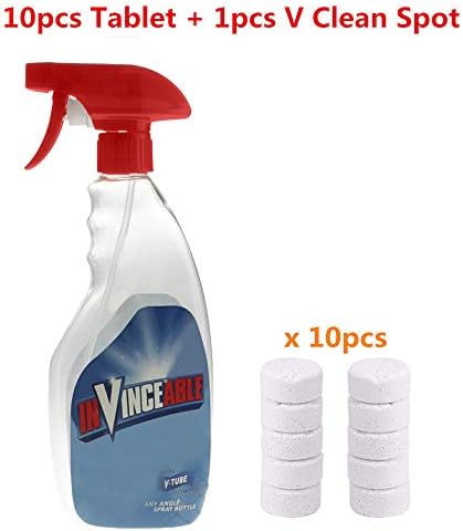 HuntGold V Clean SPOT Multifunctional Effervescent Spray Cleaner 10PCS Pads + Free Bottle