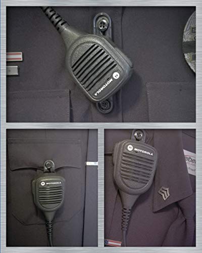 Mic+Tight 5 Pack The Police Mic Clip Tactical Portable Radio Mic Clip for Uniforms or Bullet-Proof Vest Carriers | Black - Thumbnail 5