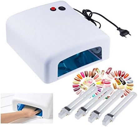 36Watt Professional Nail Polish Dryer UV LED Nail Art Lamp Beauty Salon Nail Spa Equipment Nail Curing Tube Light Dryer For Acrylic Gel