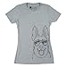 Inkopious Women's German Shepherd with Sunglasses T-Shirt